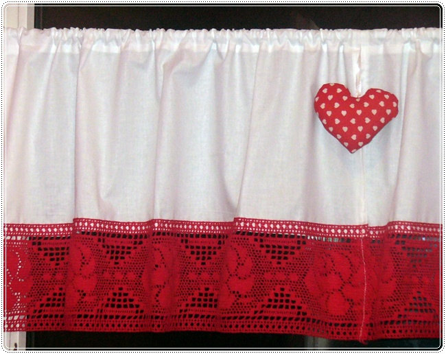 Kitchen Curtains bistro style kitchen curtains : 2 Curtains Shabby Chic Bistro-style Folk,Christmas,kitchen,white ...